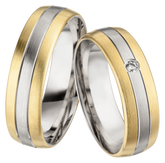 Linden Trauringe / Eheringe Fislisbach mit 0.03 ct. - 770/771